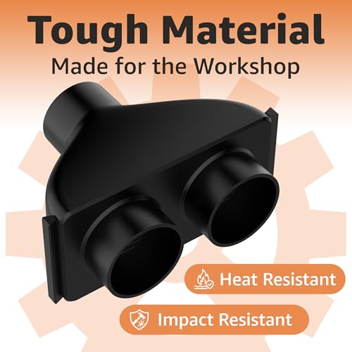 Image of Jmoe USA 2.5 Inch Shop Vac Y Connector Splitter With Individual Blast Gates | Dust Collection Hose Splitter | Fits Ridgid, Craftsman, and Most Wet Dry Vacuums | PATENT PENDING