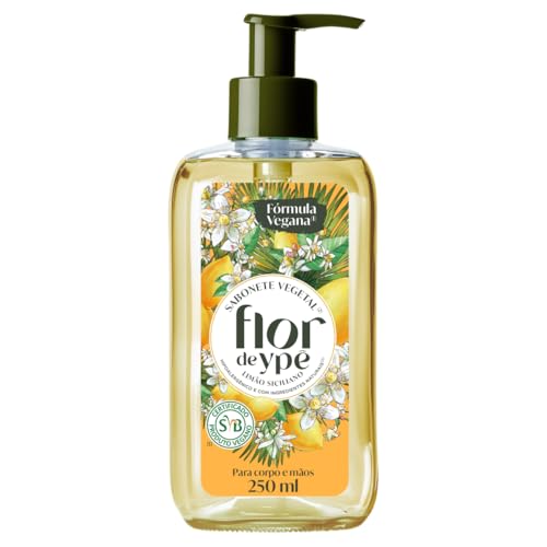 Flor de Ypê Sabonete Líquido Vegetal Limão Siciliano, 250ml (Pump)