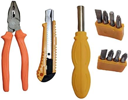 Okayji Electronic Multipurpose Cutter, Plier, Screwdriver Set Repairing Hardware Tool Kit,