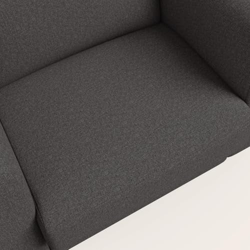 Image of Interio by Godrej Sofa Aspire 1 Seater Fabric Sofa for Living Room, 1-Year Warranty, Solid Wood, Graphite Grey