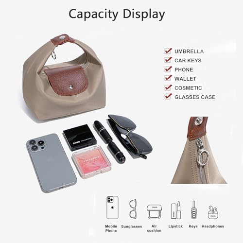 Image of Convertible Mini Purse for Women | Nylon Hobo Crossbody Bag with Adjustable Straps