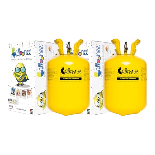 Kit hélium jetable Jumbo Balloonee x2 bouteilles 400L pour 100 à 200 ballons de fête