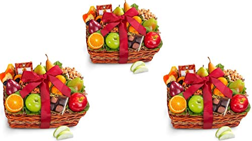 Golden State Fruit Orchard Delight Fruit and Gourmet Basket Gift (3-Pack)