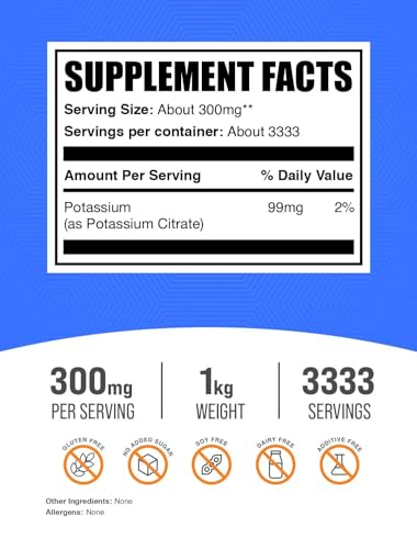 image for BulkSupplements.com Potassium Citrate Powder - Potassium Citrate Suppl