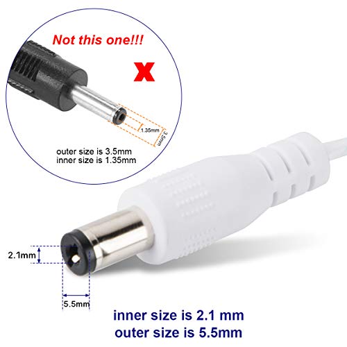 image for Dericam 12V 1A DC Power Supply Adapter for IP/CCTV Security Camera, 5f