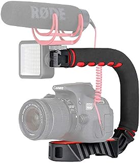 Ulanzi U Grip Pro Camera Handheld stabilizer Handle Grip with 3 Shoe Mounts Universal Video Action Stabilizing Handle Grip Compatible for Canon Nikon Sony DSLR Camera/Camcorder