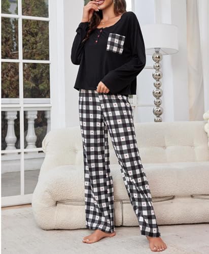 Pyjamas confortables pour femmes vêtement de nuit manches longues - 3