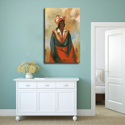 Poster George Catlin Choctaw Décoration Murale Tableau Toile Frame - 4