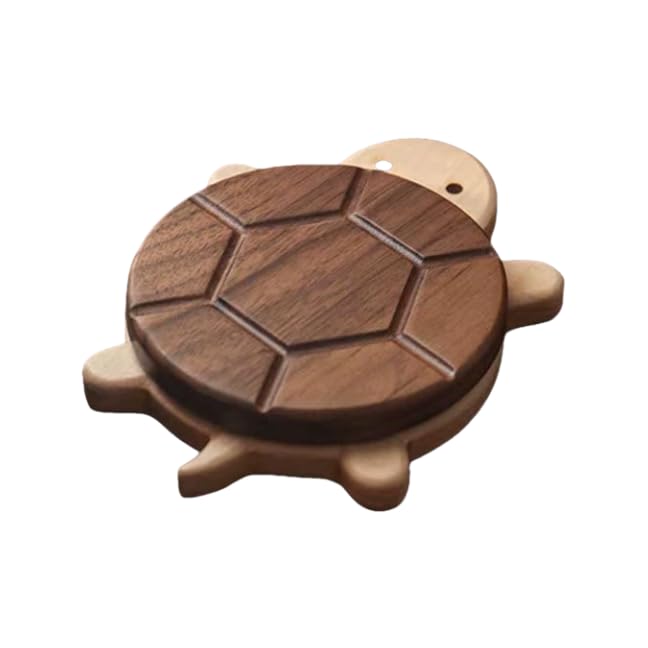 Adorable Turtle Wooden Coaster Premium Heat-Resistant Drink Holder Unique Turtle Design for Coffee Tea and Mug for Home Decor and Kitchen