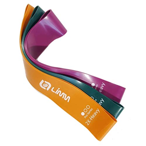Limm Resistance Loop Exercise Bands - Set of 3 Bands for Working Out with Instruction Guide & Carry Bag - Mini Resistance Bands for Home Workouts, 12" x 2" - Thumbnail 7