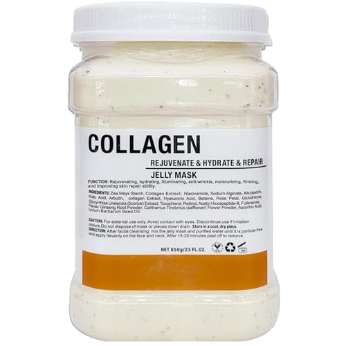 YMEYFAN Jelly Mask for Facials Professional, Collagen Peel Off Jelly Face Mask Powder, Deep Hydrating Moisturizing Facial Skin Care, Home Spa Day DIY Skincare for Women and Men (23Fl Oz)