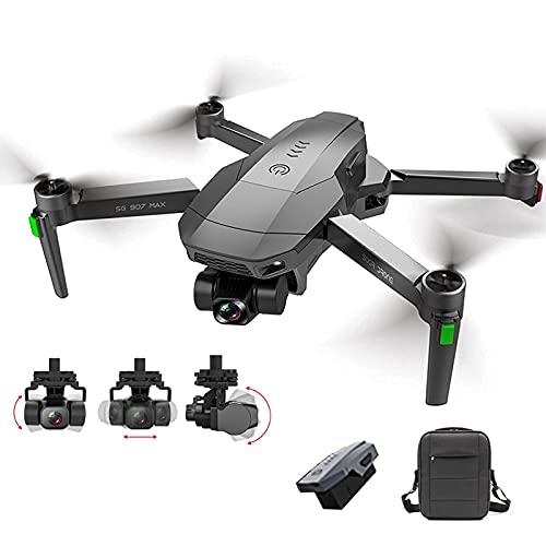 Drone with 4K HD Camera for Adults Three-axis Anti-Shake Gimbal Foldable Drone for Beginners FPV RC Quadcopter with Carrying Case 2 Batteries (Color : 2 Batteries) (1 Battery) -  DJFHDIHRFHBVCASIJ, QQ3c11347