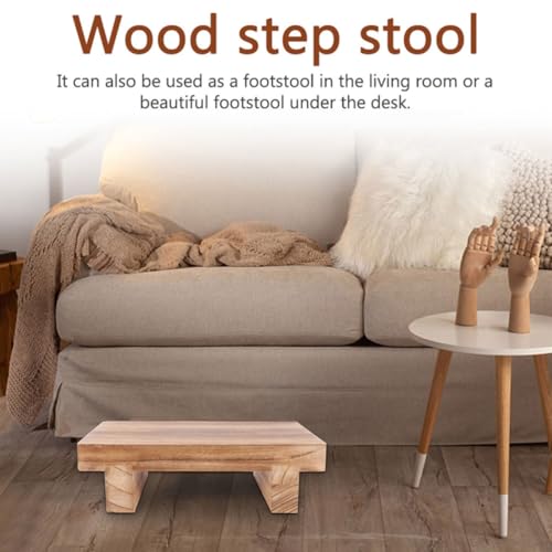 Banco multifuncional portátil de madera ligera y taburete para el baño 4