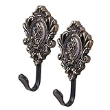 Bronze. IMIKEYA 2Pcs Vintage Vorhang Raffhalter Haken Rose Blume Gardinen Holdbacks Wand Haken Aufhänger Halter für DIY Home Office Goldene Hut Handtuch Bronze