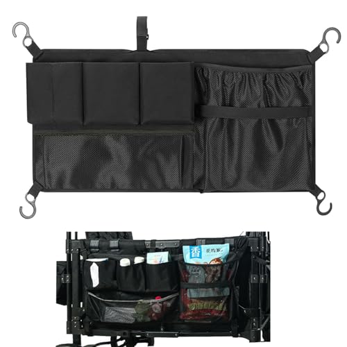 Image of JFGLORIX Stroller Wagon Cargo Net for WONDERFOLD (Compatible with All W-Series Models), Large Capacity Mesh Cargo Storage Bag with Sorting Pockets Compatible with Keenz Wagon