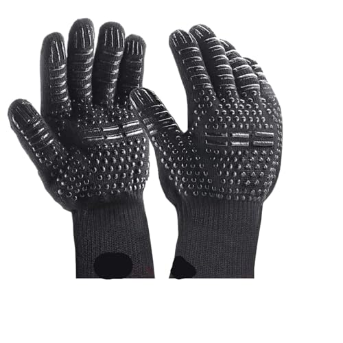 Guantes Para Barbacoa Guantes for barbacoa resistentes a altas temperaturas, manoplas for horno de 500 a 800 grados, guantes ignífugos con aislamiento térmico for barbacoa y microondas Para Cocina, Pa