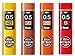 Pentel Ain Stein Mechanical Pencil Lead, 0.5mm B,2B,3B,4B (40 Leads) 1 Each + Original 5 Colors Sticky Notes