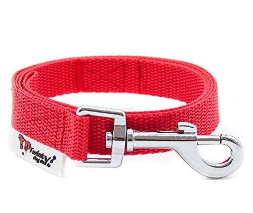 Twinkys Dog Style Made IN Germany Hundeleine Schleppleine OHNE Handschlaufe Rot 1 Meter 20 mm breit für Hunde bis 50 kg Cover
