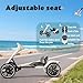 Electric Go-Kart, Foldable Pedal Go-Kart, 6v Dual-Battery Ride-On Toy, Adjustable Seat, Large, Wear-Resistant, Non-Slip Tires, Music and Speakers, Suitable for Children Aged 3-8.