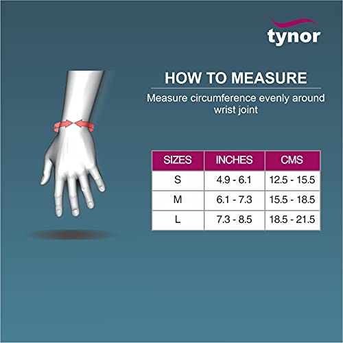 Image of TYNOR Wrist Brace with Double Lock, Grey, Medium, 1 Unit
