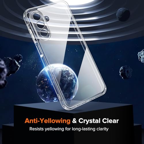 Image of DIZORO Case for Samsung Galaxy A26 5G, Military Grade Drop Protection Phone Case, Yellowing Resistant, Anti-Scratch Hard PC Back, Shockproof Hard Ultra-Thin Protective Cover, Clear
