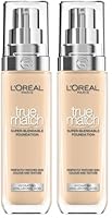 L'Oréal Paris Liquid Foundation, Hydrating & Evening, True Match, 30 ml, Shade: 2N Vanilla (Pack of 2)