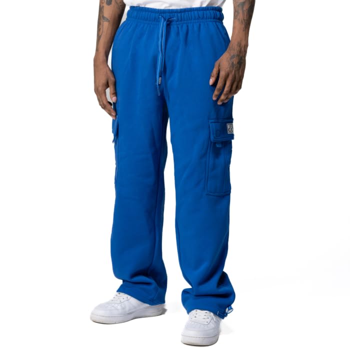 Pro Club Heavyweight Fleece Cargo Pants (US, Alpha, X-Small, Regular, Regular, Standard, Royal Blue)