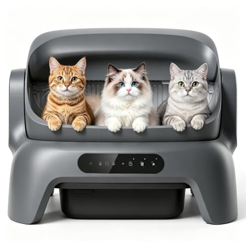 Automatic Cat Litter Box, Self-Cleaning Top Entry Litter Box for Cats