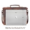 moonster Leather Messenger Bag for Men Rustic Messenger Bag for Women – Handmade Full Grain Distressed Buffalo Leather – 16 Inch Laptop Bag with Padded Compartment + Pockets & Adjustable Strap #2