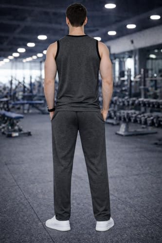Image of Mack Jonney Men's Polyester Lycra Tracksuit | Lightweight Sports & Gym Wear | Comfortable Running & Training Track Suit for Men-MJ-181