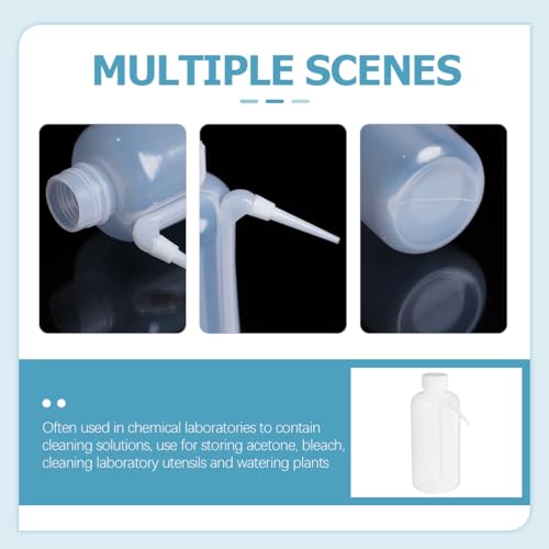 JECOMPRIS 2pcs Wash Bottles Squeeze 500ml: Laboratory Plastic Squeeze Bottles Safety Rinse Bottle for Succulent Watering - Thumbnail 3