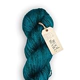 Woolweave Fingering Weight Yarn - Hand Dyed Sock Yarns, 75% Extrafine Merino Wool & 25% Polyamide, 100g Skein, 438 Yards - Lightweight, Soft & Durable Green Yarn