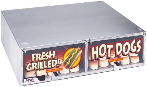 Apw Wyott BC-50D Hot Dog Bun Cabinet W/ Drawer Hr-50 Series Hot Dog Roller Grills - Holds 144
