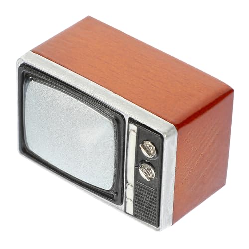 UPKOCH Modelo de televisión Retro Mini TV para niños Muebles en Miniatura decoración Vintage casa de muñecas televisión pequeña decoración Retro pequeña decoración de televisión televisor