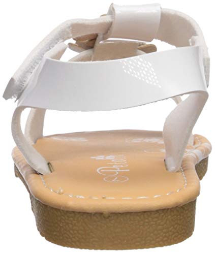 Josmo Girl's Naomi Flat Sandal, White, 11 Medium US Little Kid3