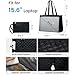 Gkfhv 2 in 1 Tote Bag Lunch Bag Combo,Lunch Tote Bag for Women, Large Convertible Laptop Work Handbag for Women (Black)