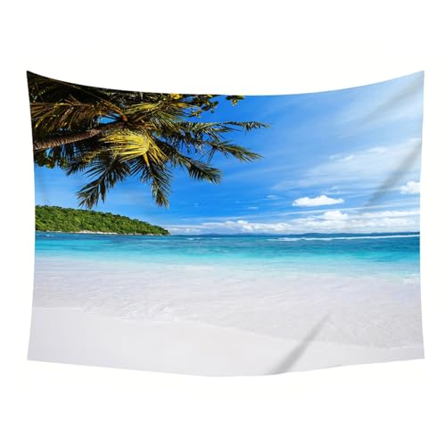 Tapisserie ciel bleu plage grand format tenture murale deco xxl anti-plis