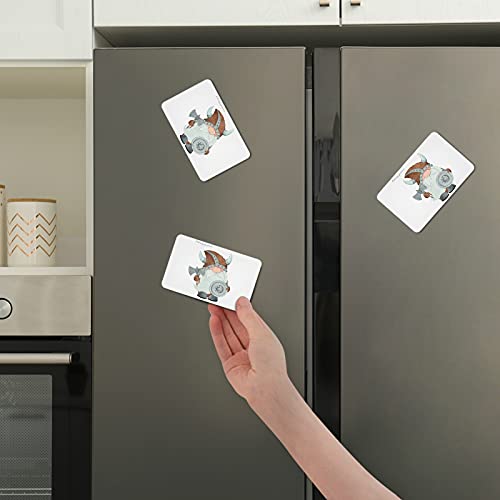 Cute Viking Gnome Refrigerator Magnets Funny Heavy Duty Magnet 2Pcs Square Decorative Magnetic Sticker For Home Office School Whiteboard Locker #TOP4