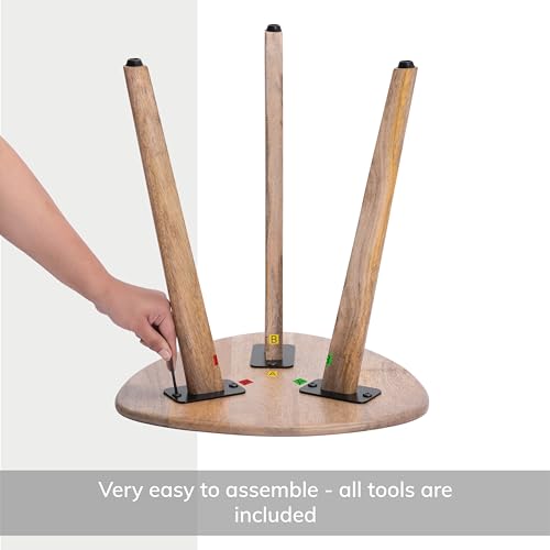 MH London Side Table - Wandsworth Wooden End Table - Exclusively Designed Hand Crafted Small Tables - Contemporary Triangle End Table for Living Room, Bedroom Bedside Tables and Office, Natural by MH London - Image 7