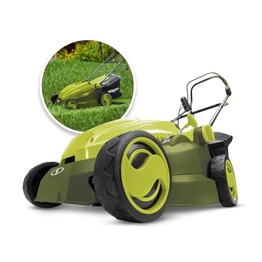 MJ402E Mow Joe 16-Inch 12-Amp Electric Lawn Mower + Mulcher