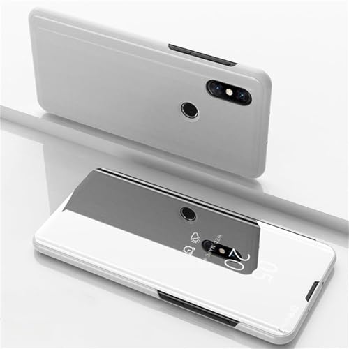 VIPAVA Klare Spiegel-Handyhülle für iPhone X 10 XR 8 7 6 6S Plus Hülle Flip Stand Lederhülle für iPhone 11 Pro Max Hüllen, Silber, Für iPhone XS MAX