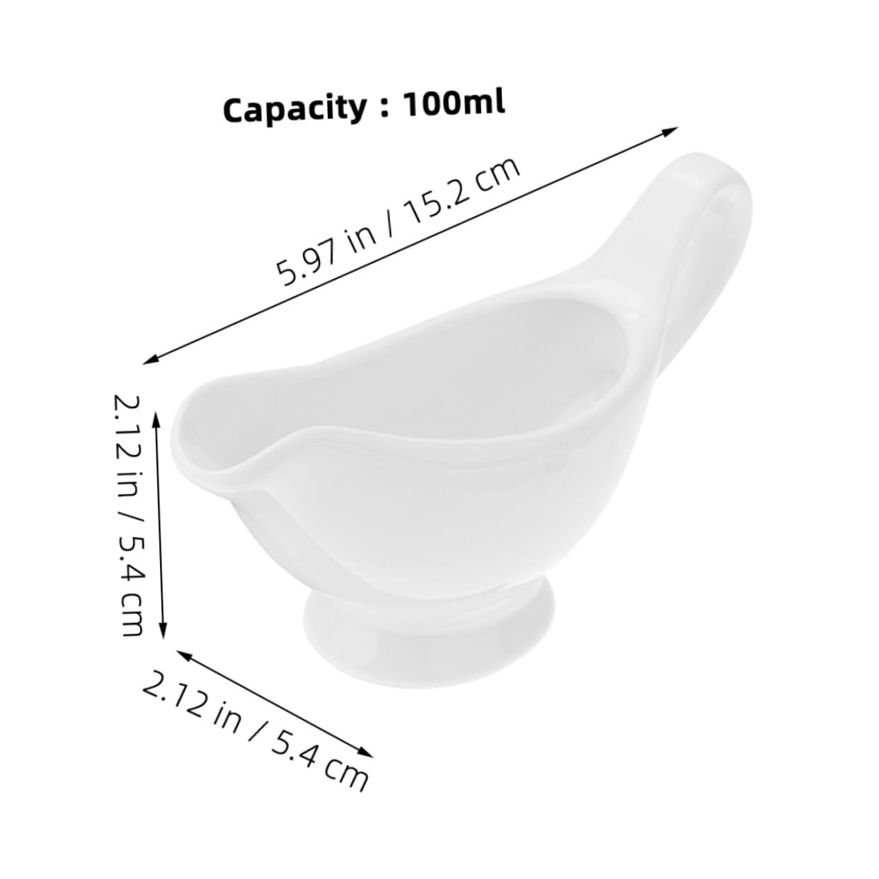 Ciieeo 3pcs Ceramic Sauce Pot for Gravy Milk Condiments 100ml Pitchers Handles for Dinner Party Kitchen