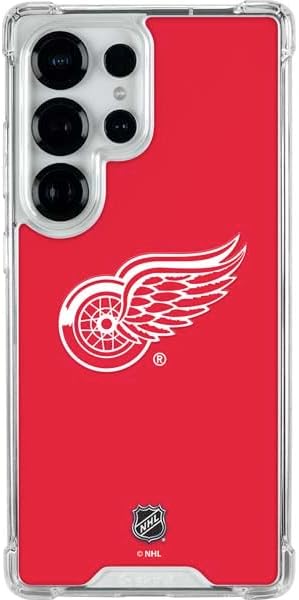 Skinit Clear Phone Case Compatible with Galaxy S25 Ultra - Officially Licensed NHL Detroit Red Wings Solid Background Design