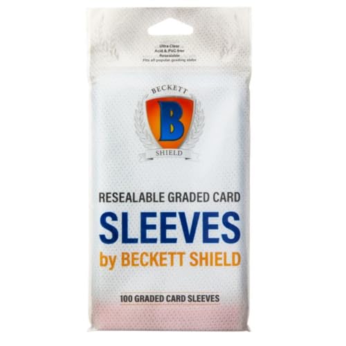 Beckett Shield Resealable Graded Card Sleeves 100 Card Sleeves