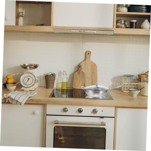Wok de acero inoxidable con tapa y superficie antiadherente miniatura 7