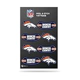 Rico Industries NFL Football Denver Broncos Peel & Stick Temporary Tattoos - Eye Black - Game Day Approved!