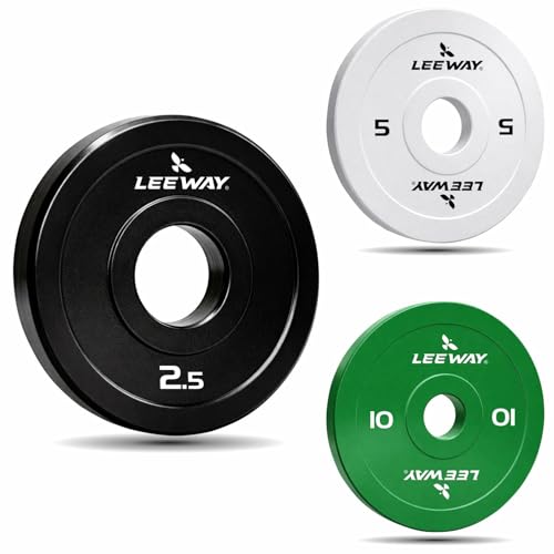 Image of Leeway Color Steel Weight Plates (40kg Set) | Iron Plates for Gym | 51mm Olympic Hole | Metal weight for Home Gym & Powerlifting | Solid Steel Construction(Multi Color, 40kg Set(2.5X4+5X2+10X2))