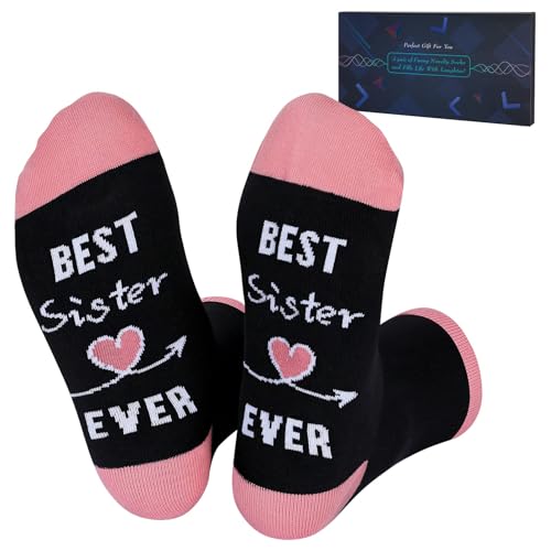 Nirohee Funny Christmas Sister Gifts Best Sister Ever Socks Novelty Sock for Women Birthday...