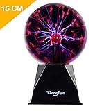 Ciencia interactiva: Con la lámpara magnética Theefun, ¡el poder está en tus manos! Los coloridos rayos de electricidad reaccionarán a tu toque y a la música alta, solo enchufa la bola de y mira cómo parpadea y se enciende