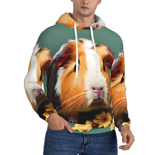 Sweat à capuche homme imprimé cochon d'Inde EdWal pour une tenue décontractée et confortable
